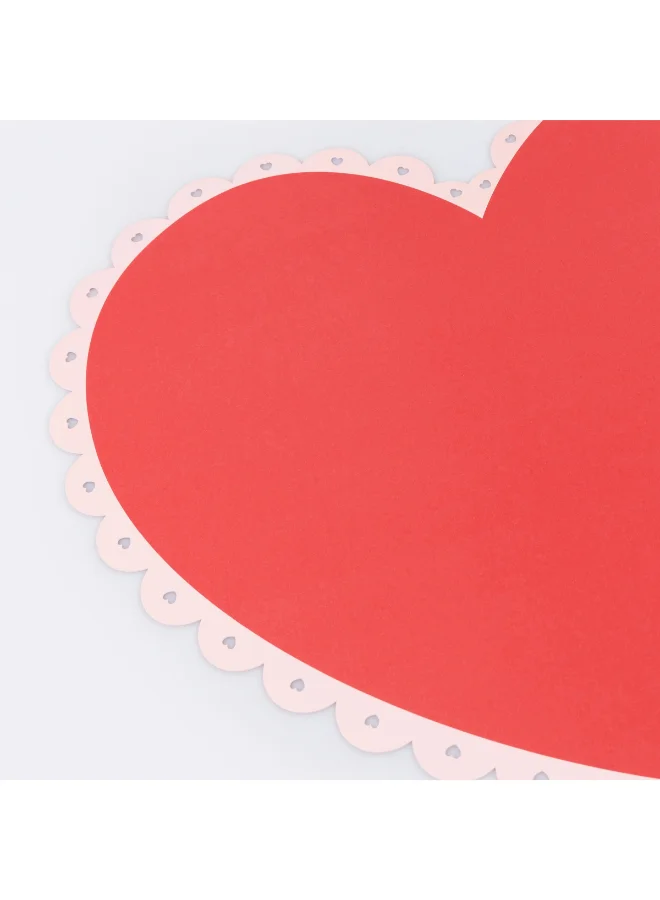 Meri Meri  Scalloped Heart Paper Placemats - Pack of 12  | Best Price UAE